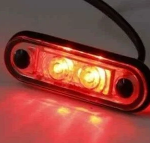 e395 hella red led marker lamp – long 4m lead
